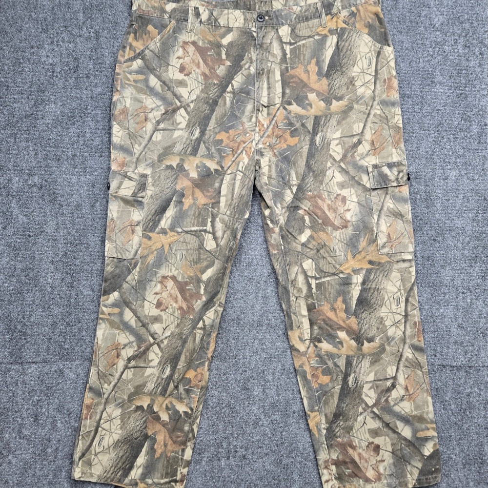 Liberty Realtree Hardwoods Camo Cargo Pants Mens Size 2XL 46x30 Adjustable Waist